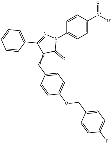 4-{4-[(4-fluorobenzyl)oxy]benzylidene}-2-{4-nitrophenyl}-5-phenyl-2,4-dihydro-3H-pyrazol-3-one|