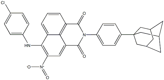 2-[4-(1-adamantyl)phenyl]-6-(4-chloroanilino)-5-nitro-1H-benzo[de]isoquinoline-1,3(2H)-dione|