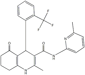 361194-32-3 2-methyl-N-(6-methylpyridin-2-yl)-5-oxo-4-[2-(trifluoromethyl)phenyl]-1,4,5,6,7,8-hexahydroquinoline-3-carboxamide