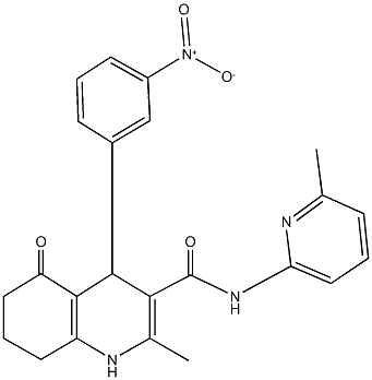 361195-73-5 4-{3-nitrophenyl}-2-methyl-N-(6-methylpyridin-2-yl)-5-oxo-1,4,5,6,7,8-hexahydroquinoline-3-carboxamide