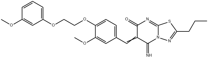 5-imino-6-{3-methoxy-4-[2-(3-methoxyphenoxy)ethoxy]benzylidene}-2-propyl-5,6-dihydro-7H-[1,3,4]thiadiazolo[3,2-a]pyrimidin-7-one|