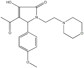4-acetyl-3-hydroxy-5-(4-methoxyphenyl)-1-[2-(4-morpholinyl)ethyl]-1,5-dihydro-2H-pyrrol-2-one Struktur