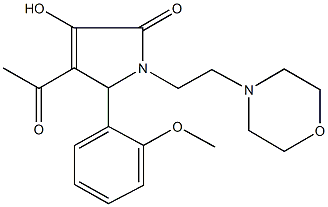 4-acetyl-3-hydroxy-5-(2-methoxyphenyl)-1-[2-(4-morpholinyl)ethyl]-1,5-dihydro-2H-pyrrol-2-one Structure