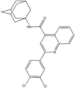 N-(1-adamantyl)-2-(3,4-dichlorophenyl)-4-quinolinecarboxamide Struktur