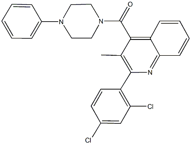 2-(2,4-dichlorophenyl)-3-methyl-4-[(4-phenylpiperazin-1-yl)carbonyl]quinoline Structure