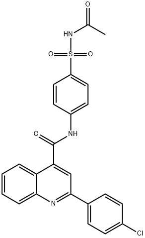 N-{4-[(acetylamino)sulfonyl]phenyl}-2-(4-chlorophenyl)-4-quinolinecarboxamide Struktur