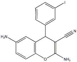 2,6-diamino-4-(3-iodophenyl)-4H-chromene-3-carbonitrile Struktur