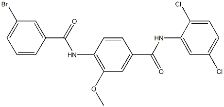 4-[(3-bromobenzoyl)amino]-N-(2,5-dichlorophenyl)-3-methoxybenzamide Structure