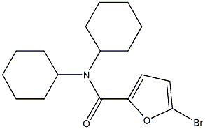 5-bromo-N,N-dicyclohexyl-2-furamide Structure