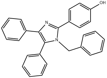 4-(1-ベンジル-4,5-ジフェニル-1H-イミダゾール-2-イル)フェノール 化学構造式