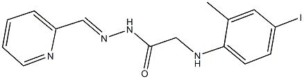 2-(4-iodo-2-methylanilino)-N'-(2-pyridinylmethylene)acetohydrazide Structure