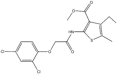 methyl 2-{[(2,4-dichlorophenoxy)acetyl]amino}-4-ethyl-5-methyl-3-thiophenecarboxylate