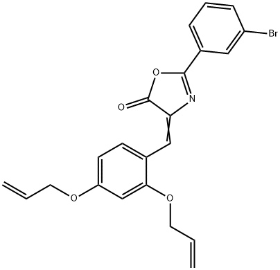 4-[2,4-bis(allyloxy)benzylidene]-2-(3-bromophenyl)-1,3-oxazol-5(4H)-one Struktur