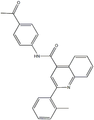 N-(4-acetylphenyl)-2-(2-methylphenyl)-4-quinolinecarboxamide Structure