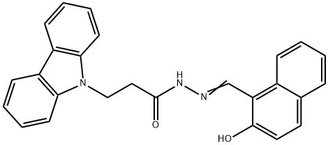 3-(9H-carbazol-9-yl)-N'-[(2-hydroxy-1-naphthyl)methylene]propanohydrazide Structure