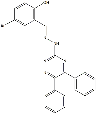 5-bromo-2-hydroxybenzaldehyde (5,6-diphenyl-1,2,4-triazin-3-yl)hydrazone,364370-06-9,结构式