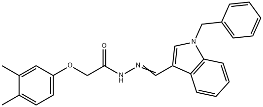 N'-[(1-benzyl-1H-indol-3-yl)methylene]-2-(3,4-dimethylphenoxy)acetohydrazide,364739-21-9,结构式