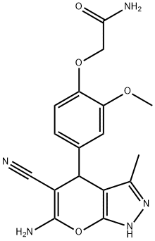 364742-11-0 2-[4-(6-amino-5-cyano-3-methyl-1,4-dihydropyrano[2,3-c]pyrazol-4-yl)-2-methoxyphenoxy]acetamide