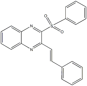 phenyl 3-(2-phenylvinyl)-2-quinoxalinyl sulfone Structure