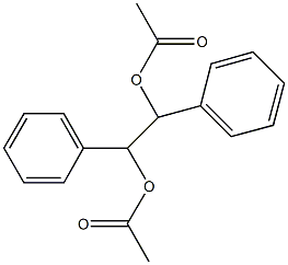 2-(acetyloxy)-1,2-diphenylethyl acetate Struktur
