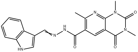 N'-(1H-indol-3-ylmethylene)-1,3,7-trimethyl-2,4-dioxo-1,2,3,4-tetrahydropyrido[2,3-d]pyrimidine-6-carbohydrazide,368839-49-0,结构式