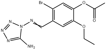 4-{[(5-amino-1H-tetraazol-1-yl)imino]methyl}-5-bromo-2-ethoxyphenyl acetate,370082-36-3,结构式