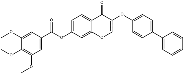 370841-01-3 3-([1,1'-biphenyl]-4-yloxy)-4-oxo-4H-chromen-7-yl 3,4,5-trimethoxybenzoate