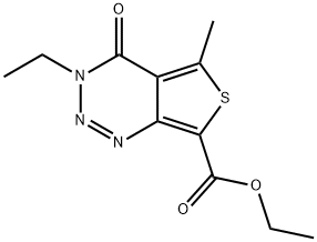3,4-Dihydro-3-ethyl-5-methyl-7-ethoxycarbonylthieno[3,4-d]-1,2,3-triazin-4-one|