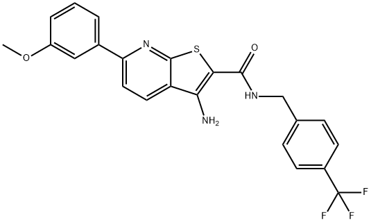 371116-04-0 3-amino-6-(3-methoxyphenyl)-N-[4-(trifluoromethyl)benzyl]thieno[2,3-b]pyridine-2-carboxamide