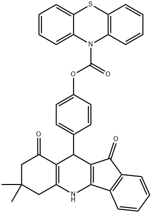 371124-74-2 4-(7,7-dimethyl-9,11-dioxo-6,7,8,9,10,11-hexahydro-5H-indeno[1,2-b]quinolin-10-yl)phenyl 10H-phenothiazine-10-carboxylate