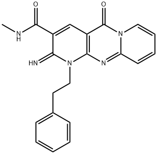 2-imino-N-methyl-5-oxo-1-(2-phenylethyl)-1,5-dihydro-2H-dipyrido[1,2-a:2,3-d]pyrimidine-3-carboxamide Structure