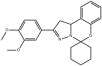 371202-54-9 2'-(3,4-dimethoxyphenyl)-1',10'b-dihydrospiro(cyclohexane-1,5'-pyrazolo[1,5-c][1,3]benzoxazine)