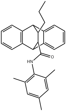 N-mesityl-16-propyltetracyclo[6.6.2.0~2,7~.0~9,14~]hexadeca-2,4,6,9,11,13-hexaene-15-carboxamide 化学構造式