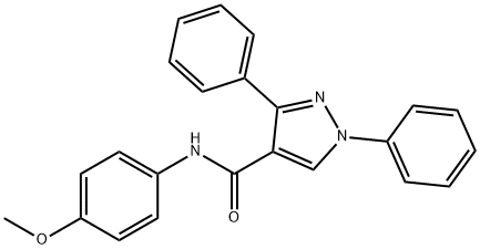 N-(4-methoxyphenyl)-1,3-diphenyl-1H-pyrazole-4-carboxamide Struktur