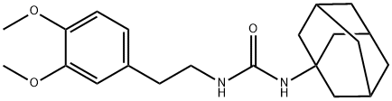 N-(1-adamantyl)-N'-[2-(3,4-dimethoxyphenyl)ethyl]urea Struktur