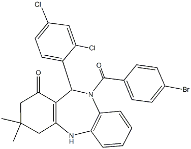 372977-82-7 10-(4-bromobenzoyl)-11-(2,4-dichlorophenyl)-3,3-dimethyl-2,3,4,5,10,11-hexahydro-1H-dibenzo[b,e][1,4]diazepin-1-one