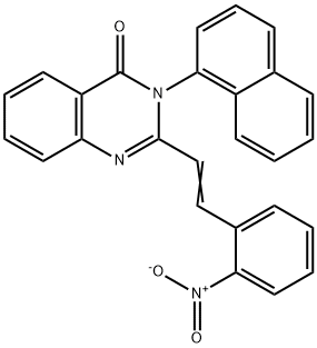 2-(2-{2-nitrophenyl}vinyl)-3-(1-naphthyl)-4(3H)-quinazolinone,373375-05-4,结构式
