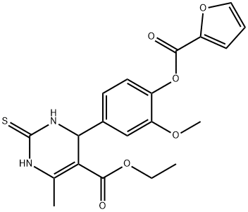 373616-15-0 ethyl 4-[4-(2-furoyloxy)-3-methoxyphenyl]-6-methyl-2-thioxo-1,2,3,4-tetrahydro-5-pyrimidinecarboxylate