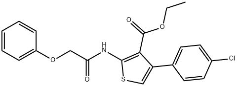 ethyl 4-(4-chlorophenyl)-2-[(phenoxyacetyl)amino]thiophene-3-carboxylate,374087-38-4,结构式