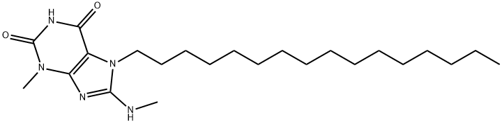 7-hexadecyl-3-methyl-8-(methylamino)-3,7-dihydro-1H-purine-2,6-dione Structure