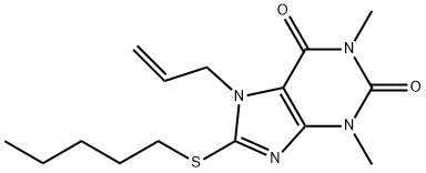 378213-30-0 7-allyl-1,3-dimethyl-8-(pentylsulfanyl)-3,7-dihydro-1H-purine-2,6-dione