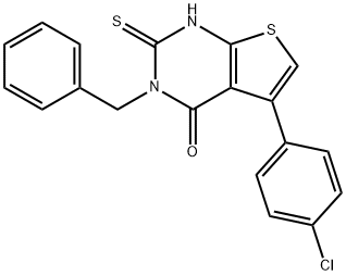 3-benzyl-5-(4-chlorophenyl)-2-thioxo-2,3-dihydrothieno[2,3-d]pyrimidin-4(1H)-one Structure