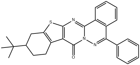379244-22-1 11-tert-butyl-5-phenyl-9,10,11,12-tetrahydro-8H-[1]benzothieno[2',3':4,5]pyrimido[2,1-a]phthalazin-8-one