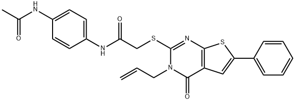 N-[4-(acetylamino)phenyl]-2-[(3-allyl-4-oxo-6-phenyl-3,4-dihydrothieno[2,3-d]pyrimidin-2-yl)sulfanyl]acetamide Structure