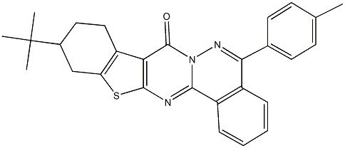 379251-83-9 11-tert-butyl-5-(4-methylphenyl)-9,10,11,12-tetrahydro-8H-[1]benzothieno[2',3':4,5]pyrimido[2,1-a]phthalazin-8-one