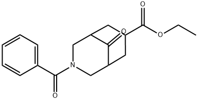 ethyl 3-benzoyl-9-oxo-3-azabicyclo[3.3.1]nonane-7-carboxylate Struktur