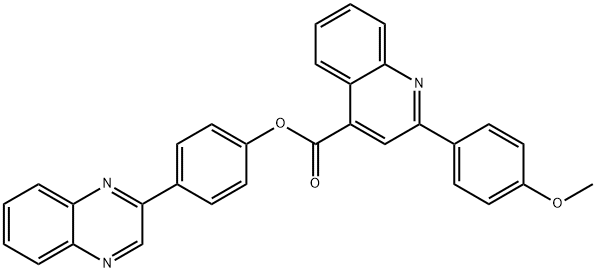 4-(2-quinoxalinyl)phenyl 2-(4-methoxyphenyl)-4-quinolinecarboxylate|