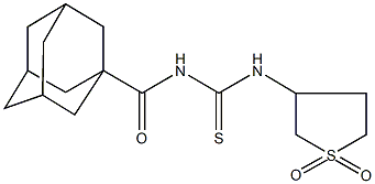N-(1-adamantylcarbonyl)-N'-(1,1-dioxidotetrahydro-3-thienyl)thiourea Structure