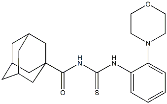 N-(1-adamantylcarbonyl)-N'-[2-(4-morpholinyl)phenyl]thiourea 结构式