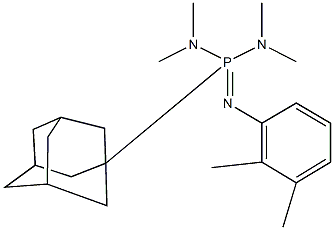 P-(1-adamantyl)-N''-(2,3-dimethylphenyl)-N,N,N',N'-tetramethylphosphonimidic diamide Structure